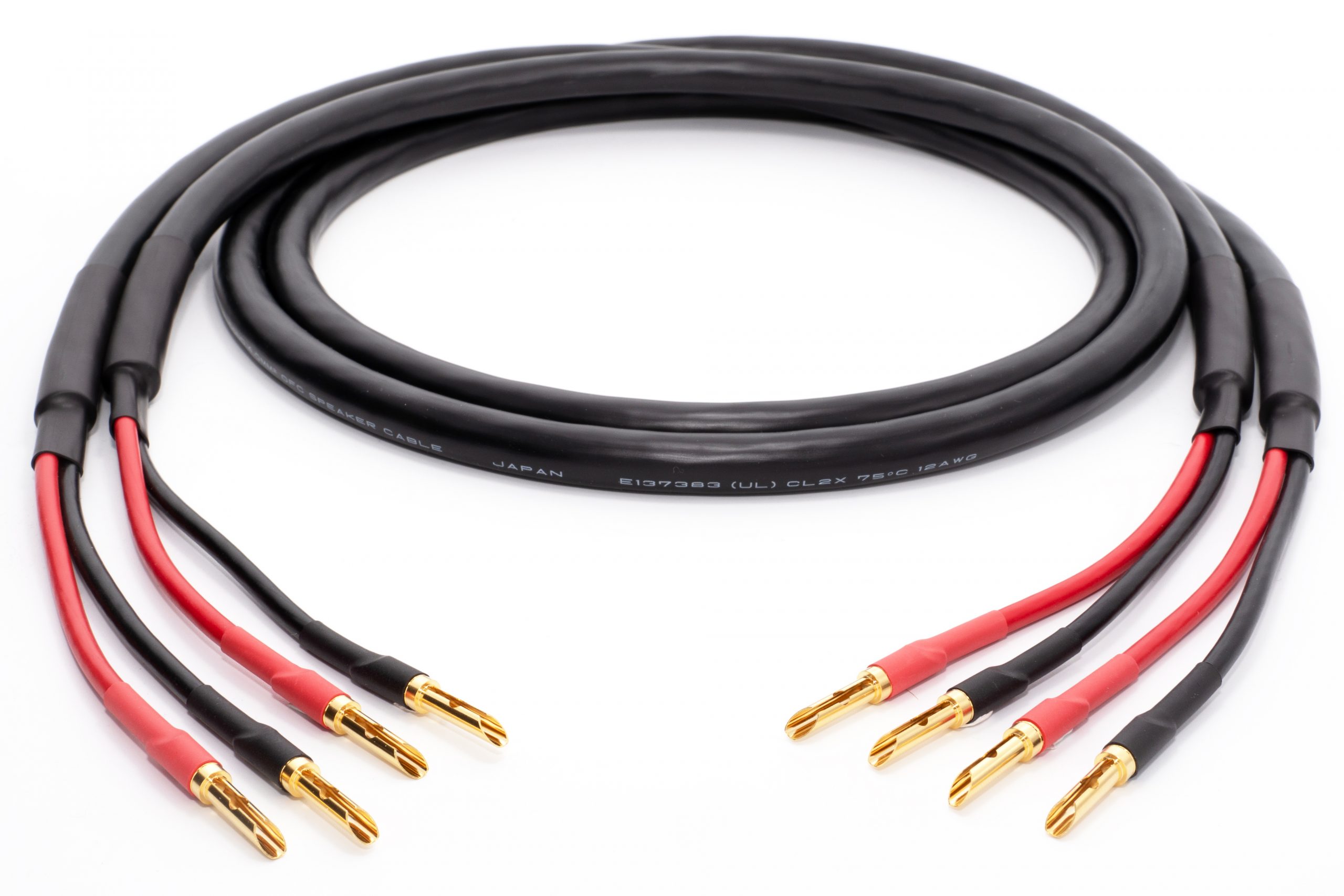 enoaudio Mogami 3103 (L,R) pair of speaker cables | VIABLUE T6S banana plugs