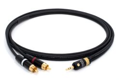 Mogami 3106 Microphone Cable Stereo, HiFi Y-Audio Cable | VIABLUE 24k gold T6S Jack Plug 3.5mm Stereo - Neutrik REAN Gold Cinch RCA