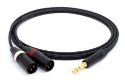Mogami 3106 Mikrofonkabel Stereo, Ø 2 x 4,8 mm HiFi Y-Audiokabel | Neutrik Gold 6,3mm TRS Klinke - Neutrik XLR male | HiFi