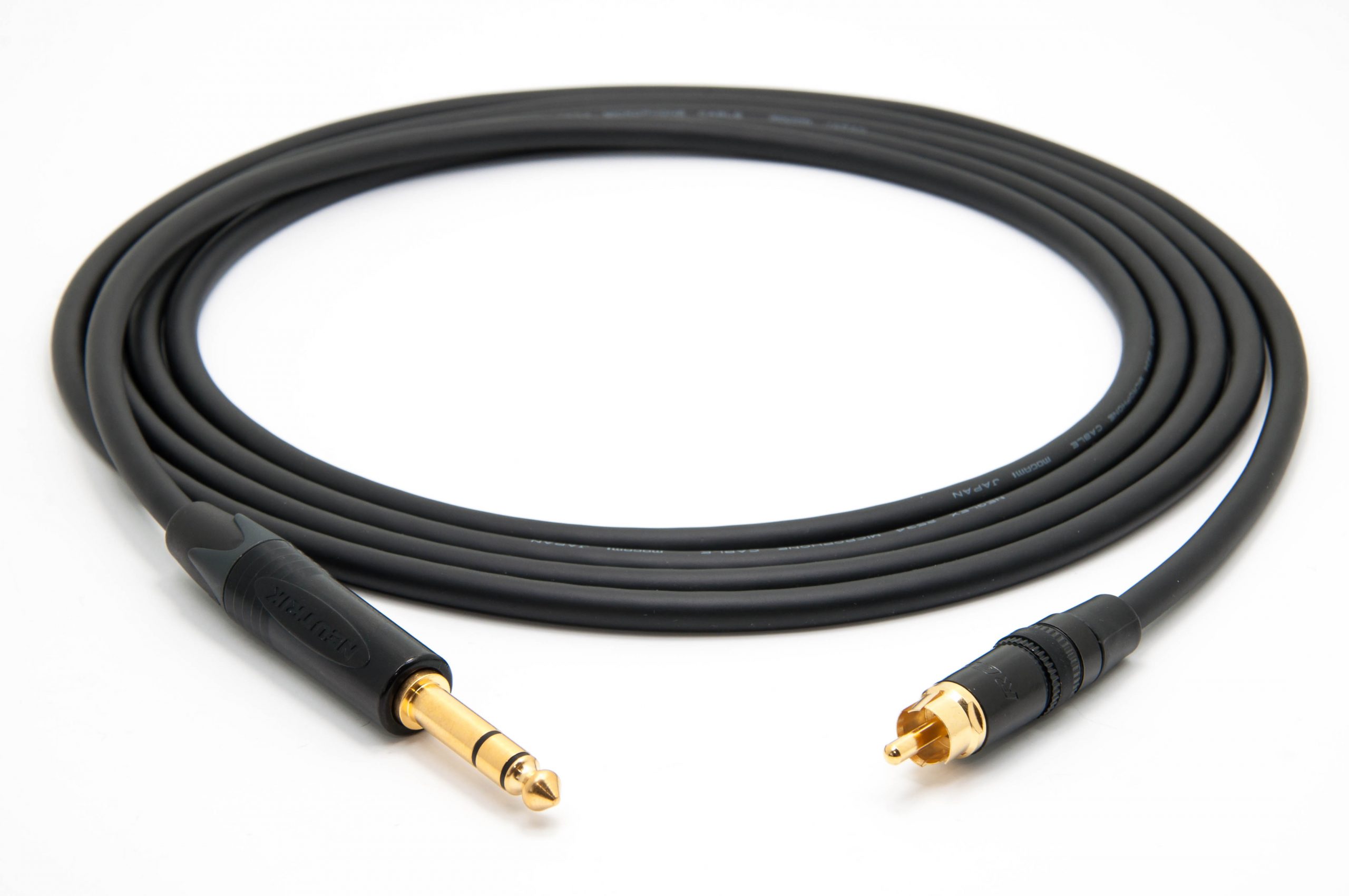 2,0 m Mogami 2534 Quad Stereo Paar Audio Kabel L,R HiFi 6,3mm TS klinke Neutrik Gold Cinch RCA 