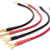 Mogami 3103 High Definition Bi-Wire-Lautsprecherkabel (4er-Set) | VIABLUE 24k Gold T6S Bananenstecker - Kabelschuhe (Spades)