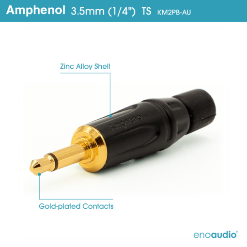 enoaudio Mogami 2893 High-Definition Eurorack Patchkabel | Amphenol Gold 3,5mm TS miniklinke | HiFi – Bild 2
