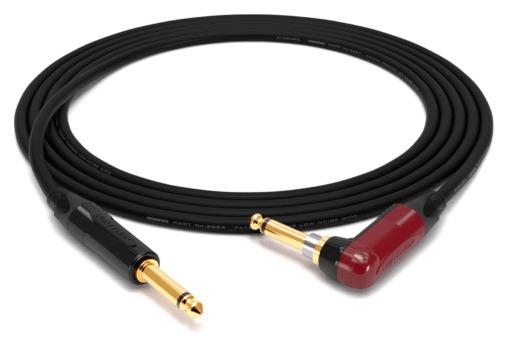 enoaudio Mogami 2524 Câble Instrument Professionnel | Neutrik Gold Silent Switch 6,3mm jack TS coudée - 6,3mm TS | HiFi