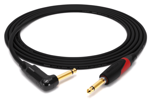 enoaudio Mogami 2524 Strumenti Cavo professionale | Neutrik Gold Silent Switch 6,3mm TS - 6,3mm TS angolare | HiFi