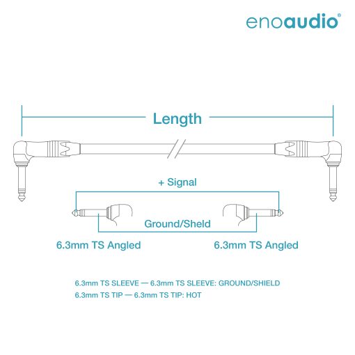 enoaudio Mogami 2534 Quad Professionel Studio Kabel Unsymmetrische | Neutrik Gold 6,3mm TS winkelklinke | HiFi – Bild 2