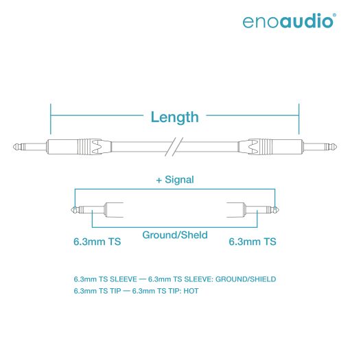 enoaudio Mogami 2524 Instrument Cable | Neutrik 6.3mm TS - 6.3mm TS | HiFi - Image 2