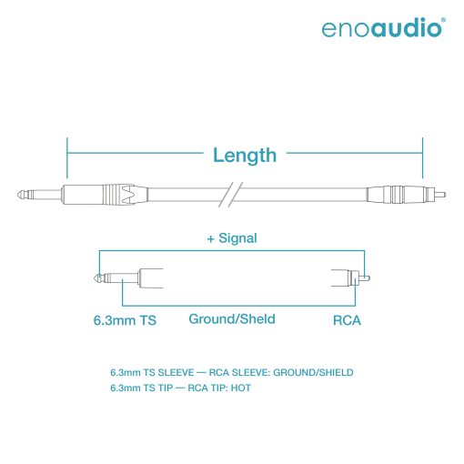 enoaudio Mogami 2534 Quad Studio Reference Cable | Neutrik RCA - 6.3mm TS | HiFi - Image 2
