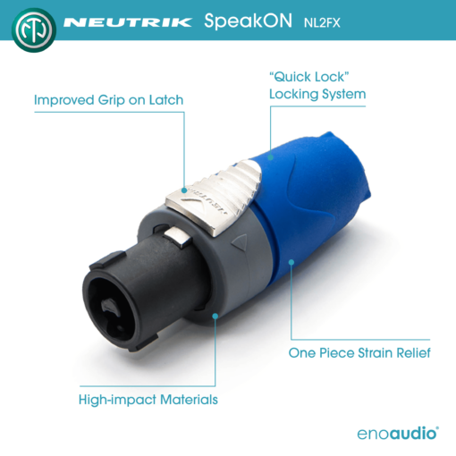 enoaudio Mogami 3082 High-End Speaker Cable | Neutrik Speakon - 6.3mm TS | HiFi - Image 3