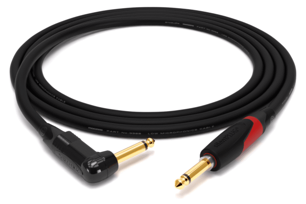 enoaudio Mogami 3368 Câble professionnel pour guitare basse | Instrument | Neutrik Gold 6,35mm TS 90° - TS Silent | HIFI