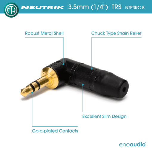 enoaudio Mogami 2893 Camera Microphone Cable | Neutrik 3.5mm L Angle - XLR female - Image 3