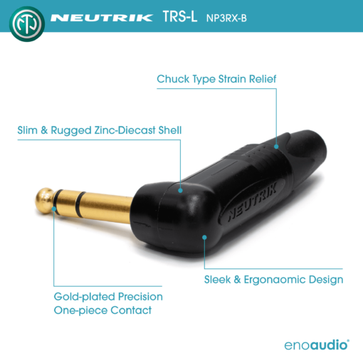 enoaudio Mogami 2534 Quad Studio Reference Cable Balanced | Neutrik 6.3mm TRS-l Angled | HiFi - Image 2