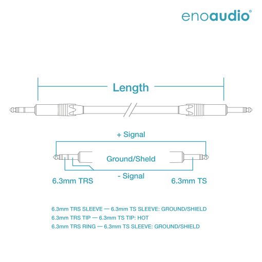 enoaudio Mogami 2534 Quad Unbalanced - Balanced Cable | Neutrik 6.3mm TS - 6.3mm TRS - Image 2