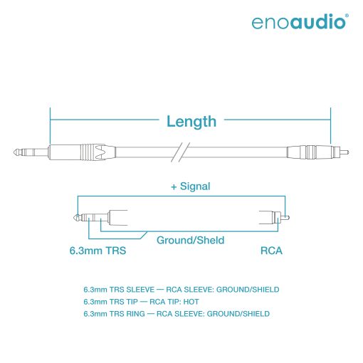 enoaudio Mogami 2534 Quad Professionel Studio Kabel | Neutrik Gold 6,3mm TRS klinke - Cinch RCA | HiFi – Bild 2