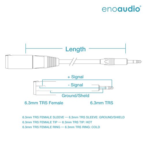 [B-Stock] enoaudio Mogami 2534 Quad Extension Cable Balanced Headphone | Neutrik 6.3mm TRS - 6.3mm TRS-f | HiFi - Image 2