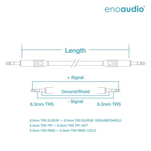 [B-Stock] enoaudio Mogami 2534 Quad Professionel Studio Kabel Symmetrische | Neutrik Gold 6,3mm TRS klinke | HiFi – Bild 2
