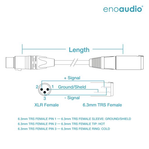 enoaudio Mogami 2534 Quad Cable alargador balanceado | Neutrik XLR hembra - 6,3mm TRS hembra | HiFi - Imagen 2
