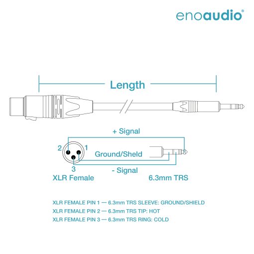 enoaudio Mogami 2534 Quad Cavo Coppia (L,R) professionale bilanciato | Neutrik Gold 6,3 mm TRS - XLR femmina | HiFi - immagine 2