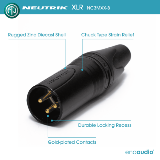 enoaudio Mogami 2893 Quad Bantam Patch Kabel | Neutrik Gold 4,4mm TT - XLR male | HiFi - Image 3
