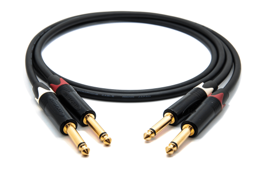 enoaudio Mogami 2534 Quad Stereo Paar (L,R) Audio Kabel | Neutrik Gold 6,3mm TS klinke | HiFi