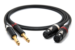 enoaudio Mogami 2534 Quad Pair (L,R) Cable | Neutrik 6.3mm TS - XLR-f | HiFi