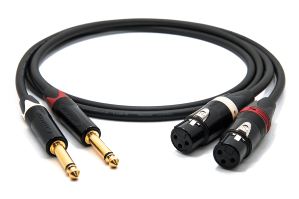enoaudio Mogami 2534 Quad Cavo Coppia (L,R) professionale | Neutrik Gold 6,3mm TS - XLR femmina | HiFi