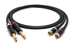 enoaudio Mogami 2534 Quad Pair (L,R) Cable | Neutrik RCA - 6.3mm TS | HiFi