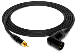 enoaudio Mogami 2534 Quad Professionel Studio Kabel Unsymmetrische | Neutrik Rean Gold RCA - Neutrik Gold XLR male 90º | HiFi