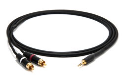 enoaudio Mogami 2534 Quad Y-Cable | Amphenol 3.5mm Mini TRS - Neutrik RCA (L,R) | HiFi