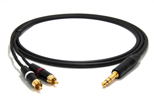 [B-Stock] enoaudio Mogami 2534 Quad HiFi Y-Audiokabel | Neutrik Gold 6,3mm TRS klinke - Cinch RCA | HiFi