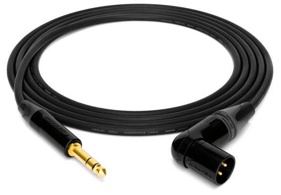 enoaudio Mogami 2534 Quad Professionel Studio Kabel Symmetrische | Neutrik Gold 6,35mm TRS - Neutrik Gold XLR male 90º | HiFi