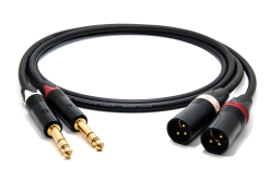 enoaudio Mogami 2534 Quad (L,R) Stereo Pair Balanced Cable | Neutrik 6.3mm TRS - XLR male | HiFi