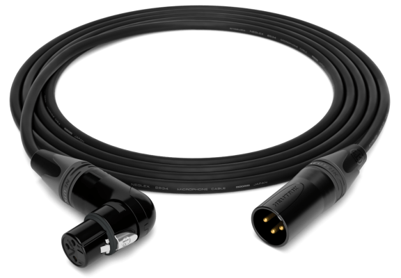 enoaudio Mogami 2534 Quad Professionel Studio Kabel Symmetrische | Neutrik Gold XLR female 90º (NC3 FXX-B) - Neutrik Gold XLR male (NC3 MXX-B) | HiFi