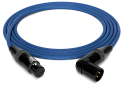 enoaudio Mogami 2534 Quad Professionel Studio Kabel Symmetrische | Neutrik Gold XLR female - Neutrik Gold XLR male 90º | HiFi - Blue, 1.5 m