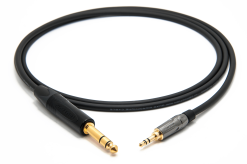 enoaudio Mogami 2893 Neglex HiFi Stereo Adapter Cable  | Neutrik Gold 6,3mm TRS - Amphenol Gold 3.5 mm TRS Mini jack