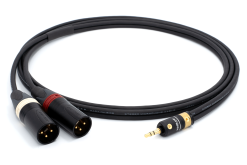 enoaudio Mogami 3106 Stereo Microphone Cable, HiFi Y-Audio Cable | VIABLUE 24k Gold T6S Jack Plug 3.5mm Stereo - Neutrik Gold XLR male