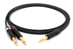 enoaudio Mogami 3106 Microphone Cable Stereo, HiFi Y-Audio Cable | Neutrik Gold 6,3mm TRS - Neutrik Gold 6.3mm TS Jack
