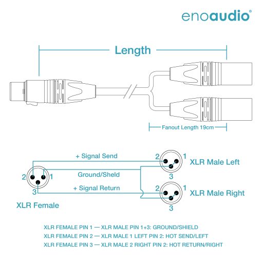 [B-Stock] enoaudio Mogami 2534 Quad Y-Cable | Neutrik XLR female - XLR male | HiFi - Image 2