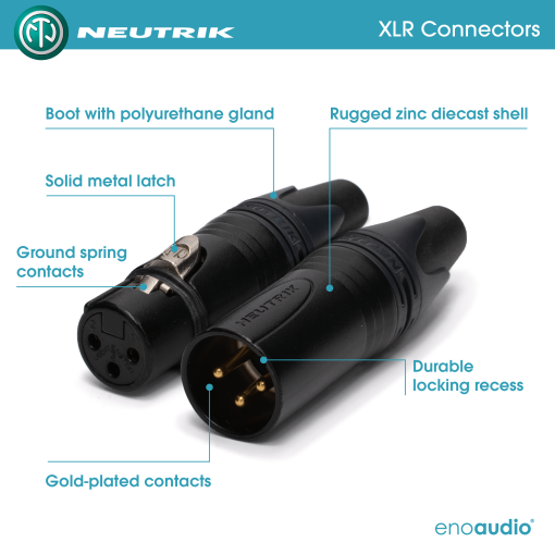 enoaudio Mogami 2534 Quad Cable micró­fono balanceado | Neutrik XLR hembra - XLR macho | HiFi - Imagen 4