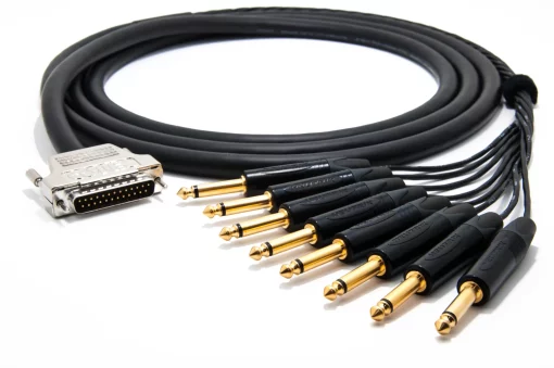 [B-Stock] enoaudio Mogami 2932 8 Multicore Analog Kabel Breakout | Gold D-Sub 25 - Neutrik 6,3mm TS klinke | HiFi