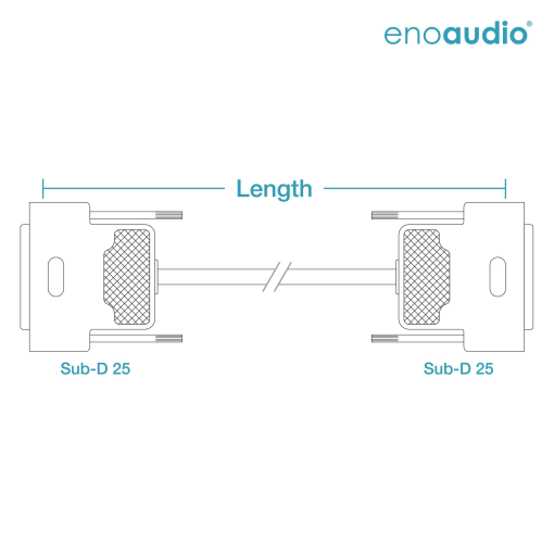 enoaudio Mogami 2932 8 Multipaire Câble analogique studio | Gold DSUB DB25 D-Sub 25 | HiFi – Image 2