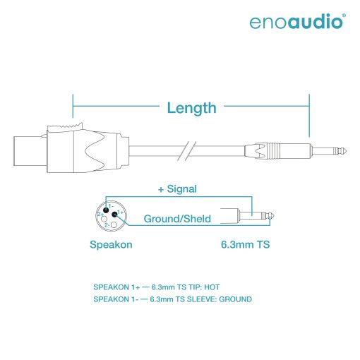 [B-Stock] enoaudio Mogami 3082 High-End Lautsprecherkabel | Neutrik Gold 6,3mm TS klinke - Speakon | HiFi – Bild 2